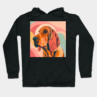 Retro Bloodhound: Pastel Pup Revival Hoodie